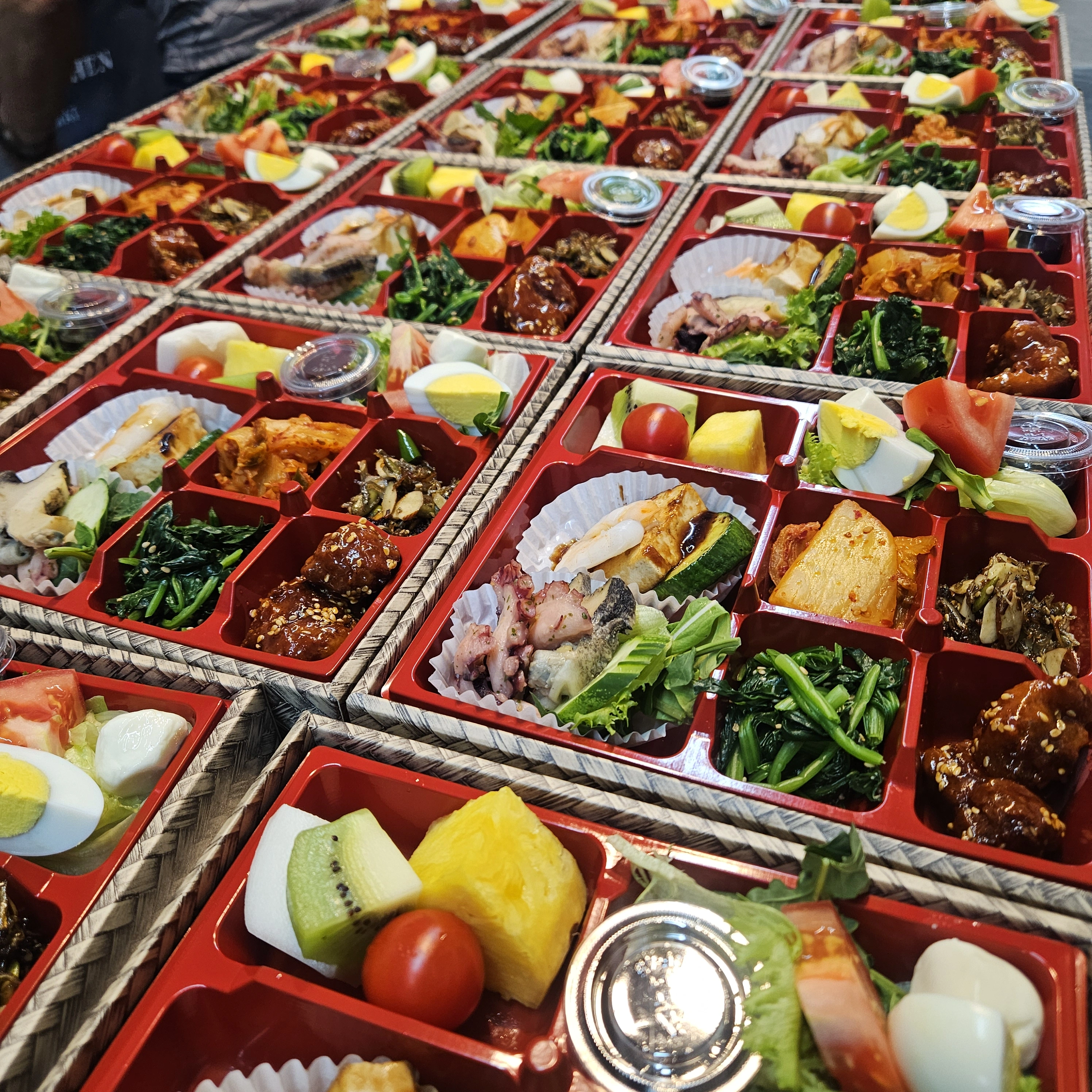 광진 단체 도시락 세팅